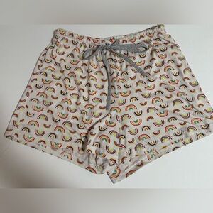 Rae Dunn Rainbow Print Pajama Shorts Cozy Ladies Small